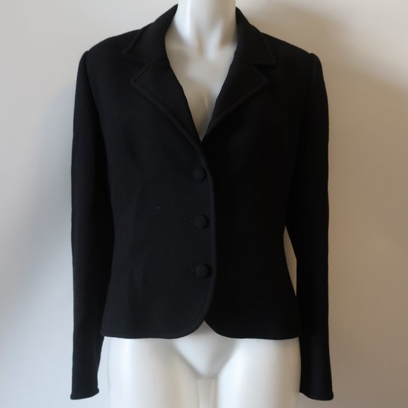 SERGE & REAL BLACK BUTTON CLOSE BLAZER JACKET 10 * - Picture 3 of 8